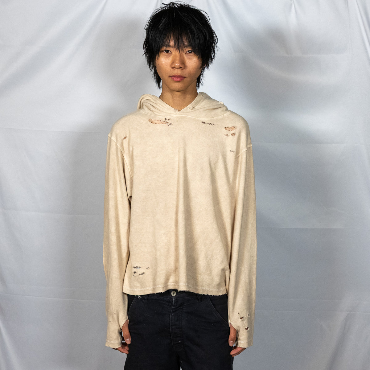 Traditional Korean Crane Hoodie Without Distressing